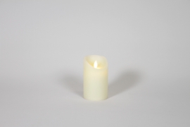 R5-000035 Bougie led cylindre ivoire D7,5cm H12,5cm