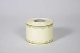 RB-000203 Ruban deuil vanille 75mm x 50m