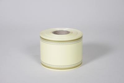 RB-000203 Yellow bereavement ribbon 75mm x 50m