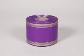 RB-000207Ruban deuil violet 75mm x 50m