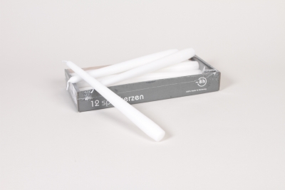 RP-000002 Box of 12 white torch candles H25cm