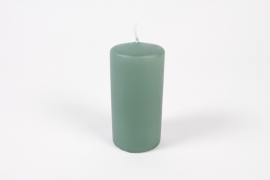 RP-000052 Box of 12 emerald green cylinder candles D6cm H12cm