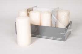 RP-000054 Pack of 8 cream-white candles D7cm H15cm