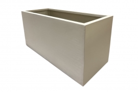 RR-000001 White polystone planter 112x47cm H55cm