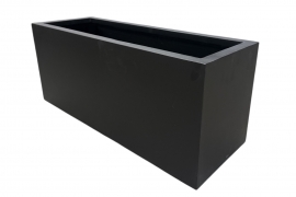 RR-000005 Black polystone planter 92x36cm H43cm