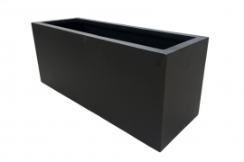 RR-000006 Black polystone planter 72x26cm H32cm