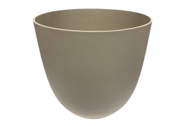 RR-000010 White polystone pot D72cm H72cm