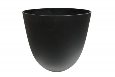 RR-000013 Pot en polystone noir D72cm H72cm