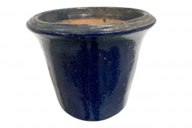 RR-000038 Antique blue terracotta pot D67cm H51cm