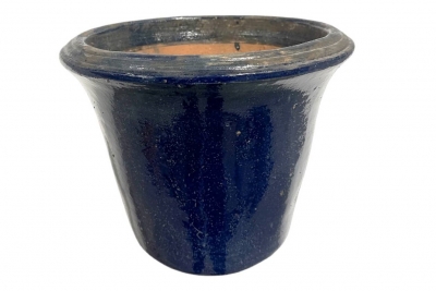 RR-000038 Pot en terre cuite bleu antique D67cm H51cm