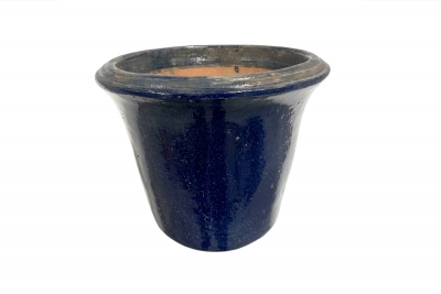 RR-000040 Pot en terre cuite bleu antique D40cm H33cm