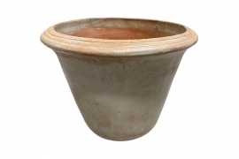 RR-000042 Antique cream terracotta pot D52cm H41cm