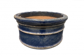 RR-000045 Dark blue ceramic bowl D42cm H20cm