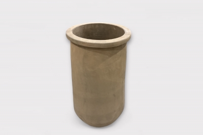 RR-000053 Pot haut en terre cuite marron D34cm H60cm