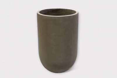 RR-000056 Pot haut en r�sine gris D57cm H90cm
