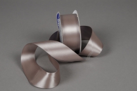 A042UN Ruban satin gris 40mmx25m