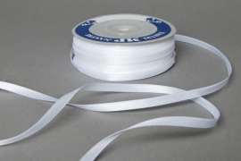 A078UN Satin ribbon white 6mm x 100m