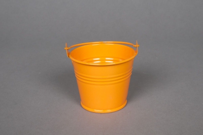 A251KM Seau en zinc mandarine D6 H5.5cm