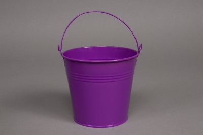 Seau en zinc violet  D6 H5,5