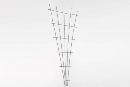 SF-000019 Treillis éventail en métal gris L75cm H150cm