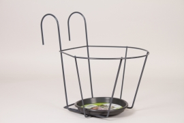 SF-000048 Balcony pot holder with saucer D25cm