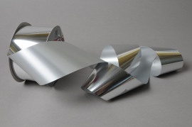 X058ZR Silver shiny metal ribbon 70mm x 100m