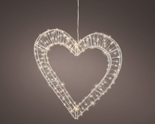 SV00KI Suspended light heart 190 white warm LED 38,5x37cm