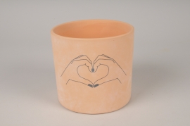 SV16Y8 Cache-pot en terre cuite coeur D13.5cm H12cm