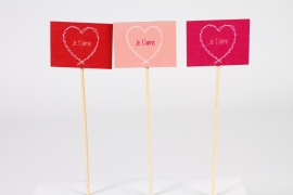 SV17Y8 Bag of 12 picks Je t'aime H25.5cm