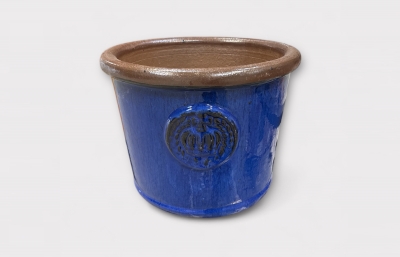 UH-000002 Pot en c�ramique bleu roi brillant D45cm H34cm