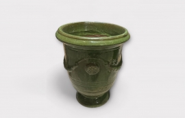 UH-000010 Anduze Ceramic Pot Olive Green Glossy D54cm H50cm