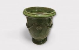 UH-000011 Anduze Ceramic Pot Olive Green Glossy D76cm H65cm