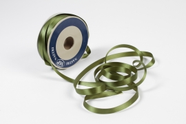 UN-000043 Olive green satin ribbon 12mm x 100m