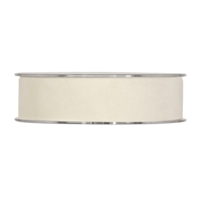 UN-000272 Ruban de velours ivoire 25mm x 7m