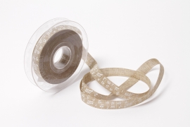 UN-000284 Fabric ribbon with musical pattern 15mm x 20m