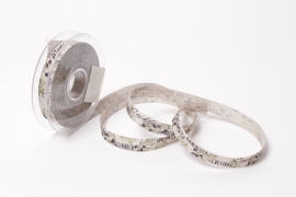 UN-000288 Ruban en tissu motif olive 15mm x 20m