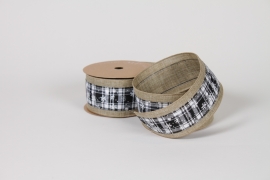 UN-000501 Reinforced black and white double-sided tape 63mmx10m