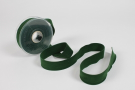 UN-000690 Ruban de velours vert for&ecirc;t 25mm x 7m