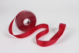 UN-000702 Ruban gros grain rouge 25mm x 20m