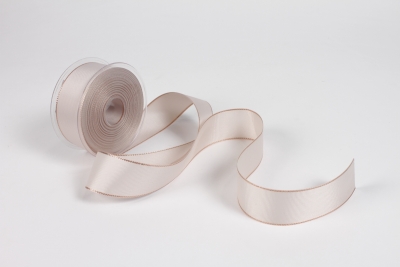 UN-000739 Ruban gros grain cr�me 40mm x 20m