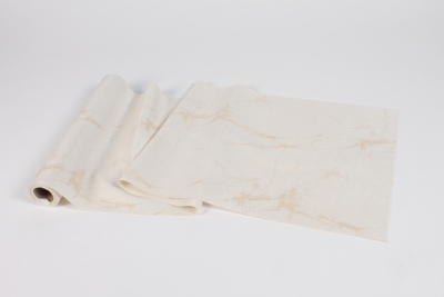 UN-000755 Cream and gold fabric table runner 28cm x 2.5m