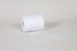 UN-000833 White tulle roll 12.5cm x 100m