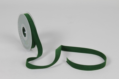 UN-000848 Fir-green velvet ribbon 15mm x 7m