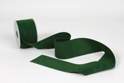 UN-000851 Fir-green velvet ribbon 63mm x 7m