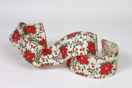 UN-000852 Ruban &eacute;toile de no&euml;l 63mm x 10m