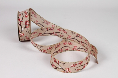 UN-000862 Berry-patterned ribbon 40mm x 10m