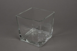 A024I0 Vase en verre 12x12cm H12cm