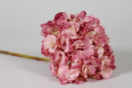 VB-000180 Hortensia artificiel rose fonc&eacute; H45cm