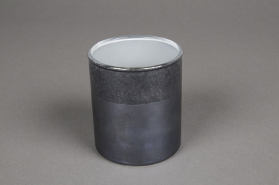 A020K0 Verrine en verre gris D7.5cm H8.5cm