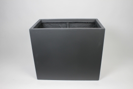 VV-000063 Anthracite grey fibre planter 70x40cm H60cm
